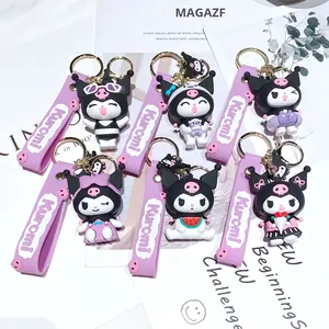 Porte-clés en caoutchouc anime en gros, porte-clés 3D mignon en PVC, pendentif sac écologique <span class=keywords><strong>Hello</strong></span> <span class=keywords><strong>Kitty</strong></span>, porte-clés de voiture, produits promotionnels populaires - Product Image 4