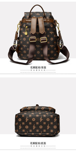 Factory Custom Ins Fashion <b>Backpack</b> Multipurpose Laptop Bag Girls Versatile Pu Leather Schoolbag School Bag for Teenage Girls - Product Image 4