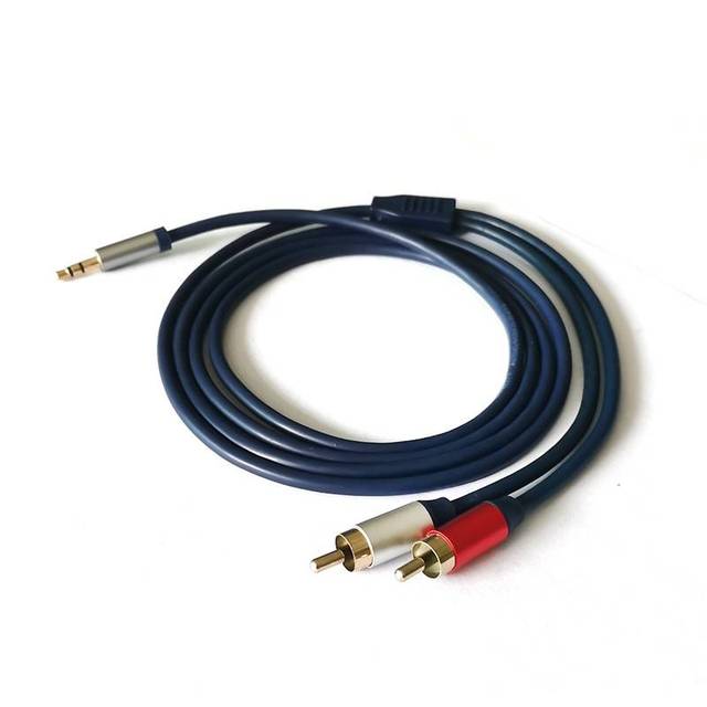 metal plug Audio Video cable male to female 3.5mm 3 core to 3rca cable