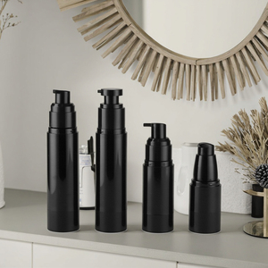 15ml-120ml bơm lại không có không khí mỹ phẩm <span class=keywords><strong>Lotion</strong></span> chai pp đen/trắng/hổ phách Vòng màn hình in bơm phun - Product Image 1