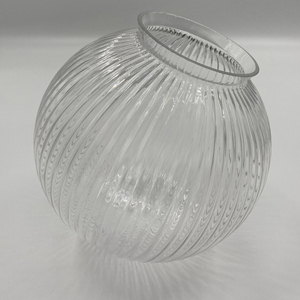Paralume in Vetro Soffiato a Mano, Diametro 200mm, Grigio Ambrato Trasparente, Rotondo Scanalato, per Lampada a Sospensione o <span class=keywords><strong>Lampadario</strong></span> - Product Image 6