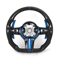 Volant sport en fibre de carbone bleu personnalisé pour BMW F10 F20 F30 F32 F36 M2 F87 M3 F80 M4 F82 F85 E70 E87 E90 E92 E93