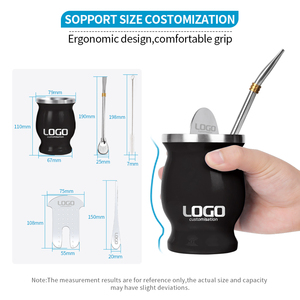 Vaso de Acero Inoxidable de Grado Alimenticio de 8oz para Yerba Mate, Resistente al Calor, Anti-escaldaduras, Diseño Ergonómico de Calabaza, Taza de Mate de Tamaño Personalizado - Product Image 3