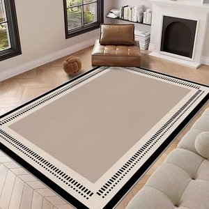 Alfombra nórdica rectangular de gama alta, Alfombra de dormitorio blanca con viento silencioso de Color liso, alfombra ligera de lujo para el hogar y la sala de estar - Product Image 3