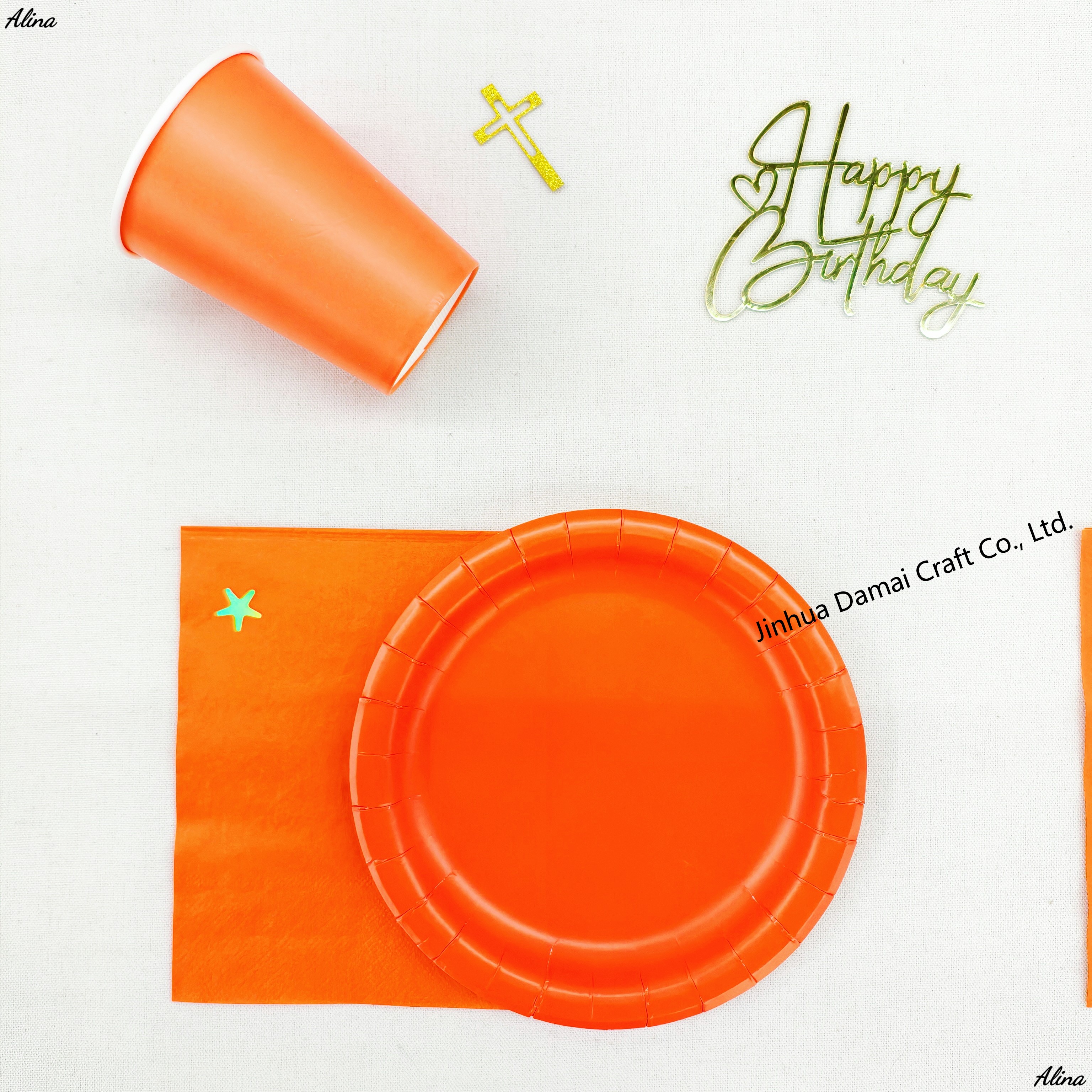 ORANGE 7inch plate*10pcs