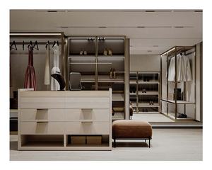 Armoire moderne de luxe, designs d'armoires, séche-linge, chambre principale, armoire double à 8 portes pour fille - Product Image 1