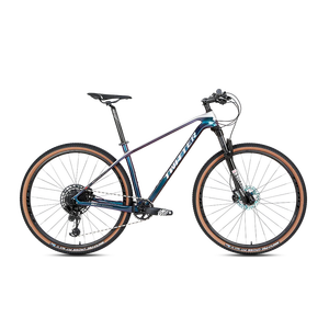 Bicicletta da uomo My <span class=keywords><strong>Store</strong></span> in fibra di carbonio olografica rossa 27.5/29*15''/17''/19'' con perno passante 12*148mm, 12 velocità e sella confortevole - Product Image 4