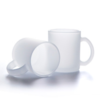 Mug en verre givré personnalisé par sublimation, motif personnalisable, tasse à café, cadeau créatif pour les fêtes, 11 oz, mug à impression par transfert thermique