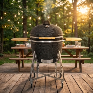<span class=keywords><strong>Barbecue</strong></span> au charbon de bois en céramique Kamado classique de 29 pouces avec allumage électronique à impulsions et piézoélectrique - Product Image 5
