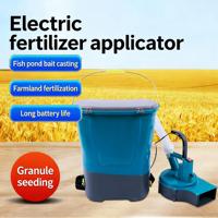 Runyep Sac à dos électrique 25L, épandeur d'engrais, semoir à granulés, machine d'alimentation pour bassin à poissons, multifonctionnel 3-en-1, agricole