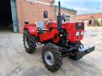 Tractor de Ruedas Automático 4WD/2WD con Caja de Cambios y Motor, Implementos Agrícolas, Cargador Frontal y Retroexcavadora para Agricultura