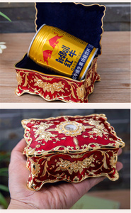 Vintage tăng đồ trang sức đóng gói hộp mới Kẽm hợp kim hộ gia đình Máy tính để bàn lưu trữ hộp vàng màu xanh đỏ kim cương dát kim loại hộp đồ trang sức - Product Image 6