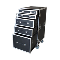 APC026 prix d'usine stockage de maquillage en aluminium personnalisé mobile Dj Flight Case avec mousse