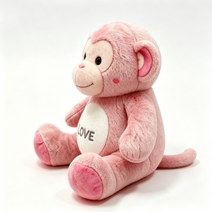 Peluche de mono rosa, mono de peluche de San Valentín, juguete de mono del amor, peluche rosa pastel, decoración para habitación de niñas, regalo romántico de animal. - Product Image 2