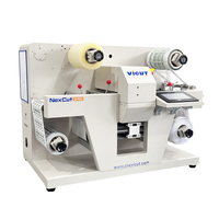 Máquina de troquelado digital compacta de etiquetas adhesivas con alimentación por rollo GIPENG PLC, cabezales de corte duales, escaneo visual CCD, pantalla táctil