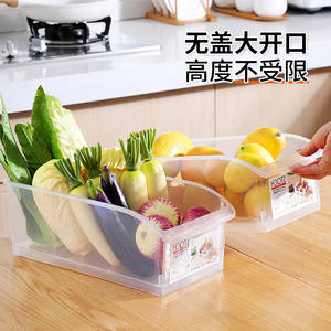 Caja de almacenamiento para refrigerador Hdot, rectangular, transparente, con asa, organizador de alimentos estilo cajón para cocina y refrigerador - Product Image 1