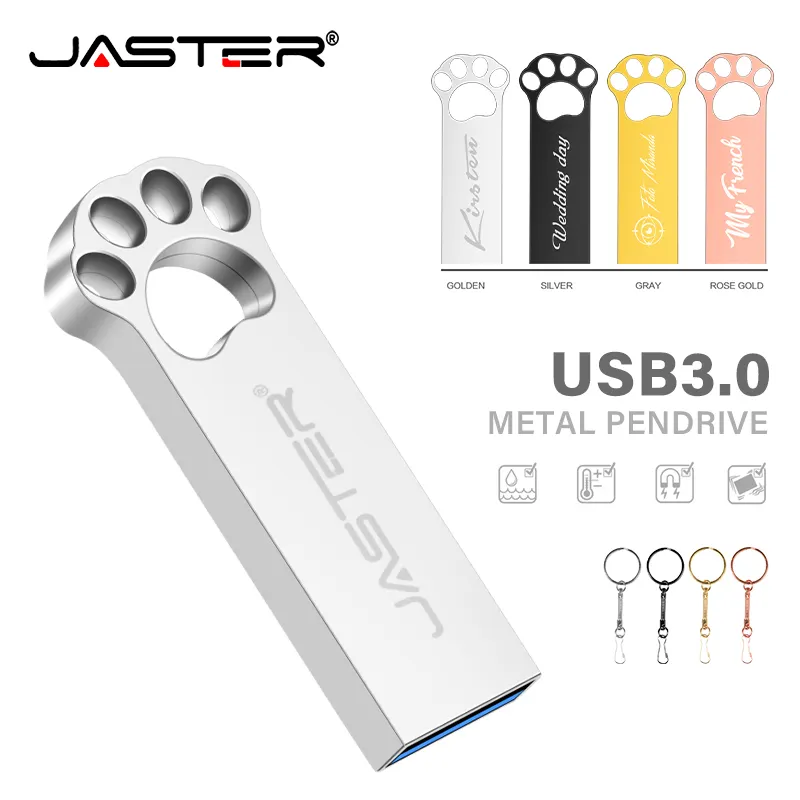 JasterปากกาเดิมUSBแฟลชไดรฟ์บนพวงกุญแจCle USB Memory Stick 16GB 32GB 64GB 128GB 3.0 Pendrive Mini U Disk