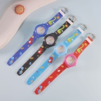 Montre pour Enfants Simulation 3D Mignonne Dessin Animé Étanche en Silicone pour Garçons, Montre Pédagogique Univers des Enfants