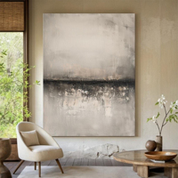 Peinture à l'huile sur toile encadrée impressionniste personnalisée et peinte à la main, art mural moderne pour salon, écologique