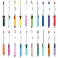 Stylo à perles 4 couleurs pour entreprise, bijoux faits main DIY, cadeau éducatif mignon en plastique multicolore