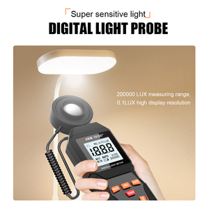 รัวชุย 1010D เครื่องวัดแสงดิจิตอล 200,000Lux Luxmeter การทดสอบความสว่างเครื่องวัดแสงโฟโตมิเตอร์อัตโนมัติ LCD เครื่องวัดแสง - Product Image 5