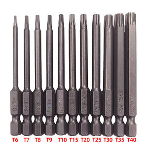 Juego de puntas de destornillador Torx Zg con vástago hexagonal hueco magnético de 50 mm, 75 mm y 100 mm con acabado de metal arenado - Product Image 4