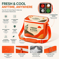 Sac isotherme pliable personnalisé avec logo, pour pique-nique, repas, avec doublure séparée, pour le bureau et les activités de plein air