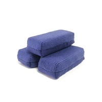 JoyDetail Applicateur de cire en suède violet avec microfibre de protection pour composés de revêtement céramique, éponge de cire en bloc