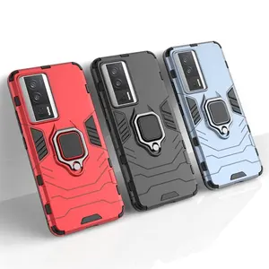 Funda protectora galvanizada para Xiaomi POCO F5 Pro, soporte de Metal todo incluido, soporte de pata de cabra, accesorios, funda de teléfono Armor