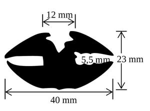 אטם גומי לחלונות רכב מסוג S, אטם זכוכית EPDM, אטם נגד מים לשמשות וחלונות צד - Product Image 4