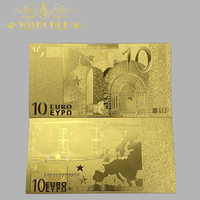 Billets de banque en or Euro 5 - 1 million d'Euros, billets de banque en or plaqué or 24 carats pour collection