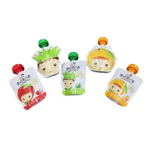 Factory Supply Stand Up Food Retort Packaging Aluminum Bag Spout Pouch Plastic Pouch for Puree Baby Food