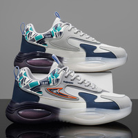 Chaussures de sport décontractées en cuir PU de haute qualité, imperméables, à semelle épaisse, avec coussin d'air, augmentant la taille