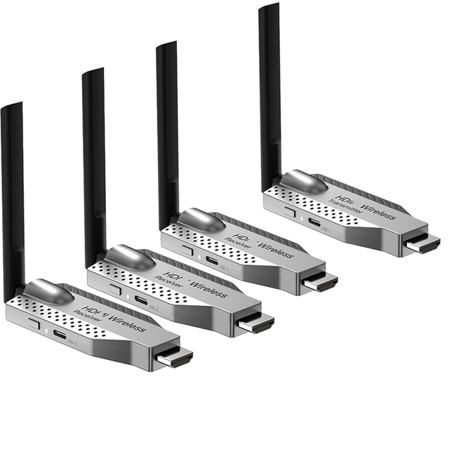 NKIWI 2025 50M No Latency HDTV Wireless Transmitter Receiver Kit 1080P Plug Play 1TX 3RX TV Audio Video Accessory