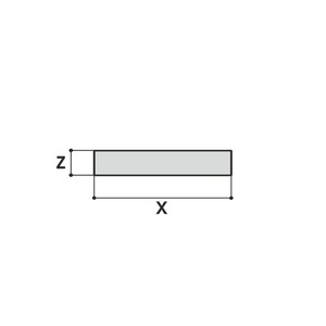Plateforme en aluminium extrudé brut, barre de 6000 mm de longueur, dimensions 10x2 mm, 200x20 mm, réalisée en alliage 6060 T5, modèle BP 200 - Product Image 1