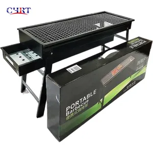 CHRT tragbare Mini Commercial Stand Edelstahl Grill Grill maschine mit Holzkohle