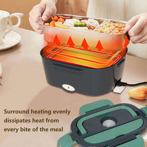 Boîtes à lunch électriques portables 2 en 1 de haute qualité pour voiture, <span class=keywords><strong>camion</strong></span>, maison, bureau, isolées pour garder les aliments au chaud - Product Image 5