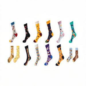 Calcetines a media pantorrilla de moda, tallas 37-45, colores variados, para hombre y mujer, uso casual. - Product Image 2