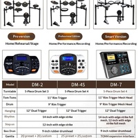 Batterie électronique NUX DM200/DM4S DM7, qualité professionnelle, en PVC, pour enfants, débutants et usage domestique