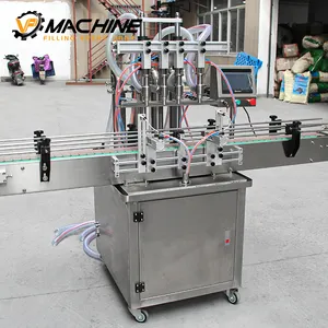 قوانغتشو مصنع أربعة رؤساء ماكينة صناعة زجاجات آليًا بالكامل السائل ماكينة حشو للحليب ، المياه ، المشروبات ، المشروبات ، النفط ، السائل