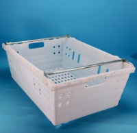 Caisse de transport empilable en plastique OEM personnalisée pour fruits (melon, durian, noix de coco) pour supermarché
