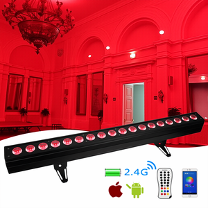 Proyector LED Grace 18*18w 6en1 RGBWA UV con Batería de 12000mAh, WiFi, DMX512 Inalámbrico - Product Image 2