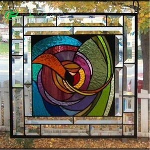 Vitrail isolé Motifs de vitrail antique Vitrail tiffany pour décoration Utiliser porte et fenêtre - Product Image 3