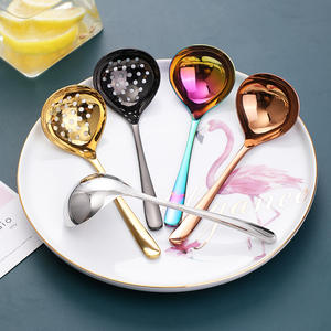 Roestvrijstalen Soepschelp En Vergiet 2-In-1 Party Hotpot Met Lange Steel En Grote Poedersoeplepel Groothandel - Product Image 3