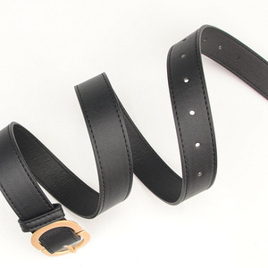 Vente en gros <span class=keywords><strong>Ceinture</strong></span> en jean pour <span class=keywords><strong>femme</strong></span> <span class=keywords><strong>Boucle</strong></span> <span class=keywords><strong>dorée</strong></span> en alliage Double D mat 2.8cm de large <span class=keywords><strong>Ceinture</strong></span> en PU souple pour <span class=keywords><strong>femme</strong></span> à la mode - Product Image 4