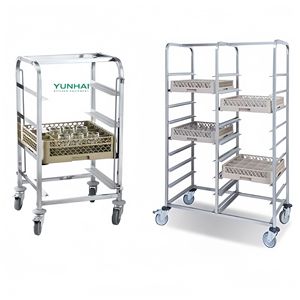 Chariot de service alimentaire 4 roues en acier inoxydable <span class=keywords><strong>pour</strong></span> hôtel, support de rangement <span class=keywords><strong>pour</strong></span> accessoires de cuisine 2026 - Product Image 3
