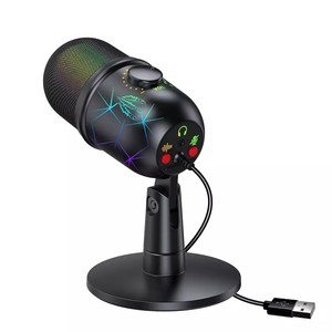V5 Micro Podcast Phòng Thu Có Dây Micro Ngưng Tụ Usb Để Bàn Ghi Âm Luồng Usb Micro Chơi Game RGB Khử Tiếng Ồn - Product Image 2