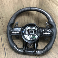 Volant en fibre de carbone LED AMG personnalisé bleu pour Mercedes-Benz Classe A C E CLA GLC GLE W177 W213 W205