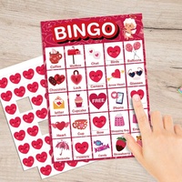 Jeux de fête de la Saint-Valentin Pafu, fournitures et cadeaux, bingo pour 32 joueurs, cartes de bingo pour la Saint-Valentin pour enfants et adultes