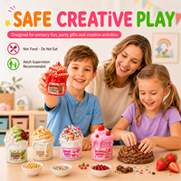 Lot de 6 Slimes Gourmands Scintillants Effet Beurre – Série Alimentaire – Jouet Sensoriel Doux et Extensible – Coffret Cadeau OEM
